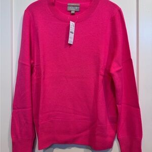 J. Crew Women's Bright Pink Cashmere Sweater